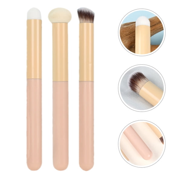 LOLIPPYY 3-Piece Concealer Sponge Brush Set with Soft, Precise Makeup Blending in Multiple Assorted Colors