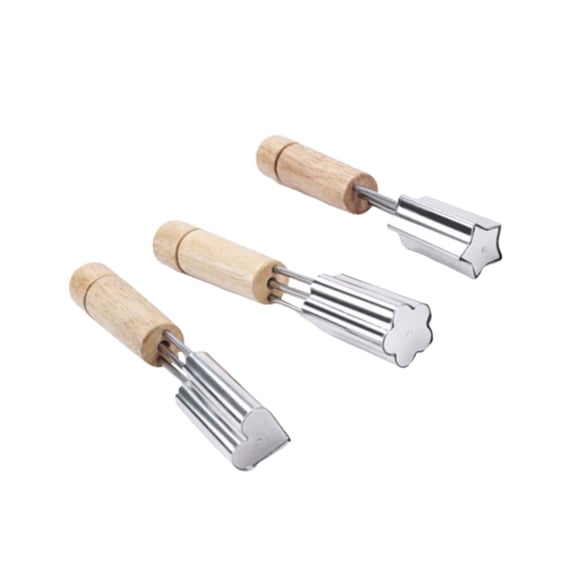 LOLIPPYY 3-Piece Stainless Steel Cookie Stamps Set Baking Moulds and Cooking Tools