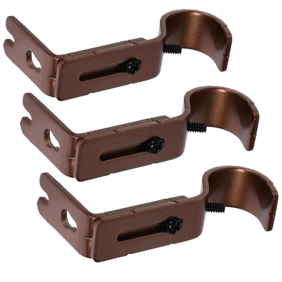 LOLIPPYY 3Pcs Drapery Holder for Curtains Brown Iron Adjustable Design