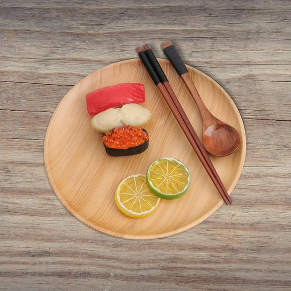 LOLIPPYY 3Pcs Eating Cutlery Set Assorted Color Wood Synthetic Material Picnic