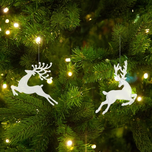 LOLIPPYY 3-Piece Plastic Elk Sculptures Set Holiday Elk Decorations for Indoor and Outdoor Use