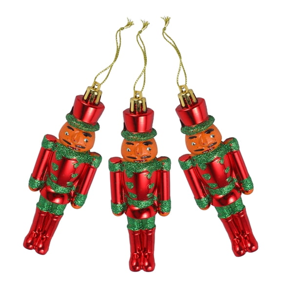 LOLIPPYY 3Pcs Festival Nutcracker Decoration Green Plastic Xmas Party Accessory