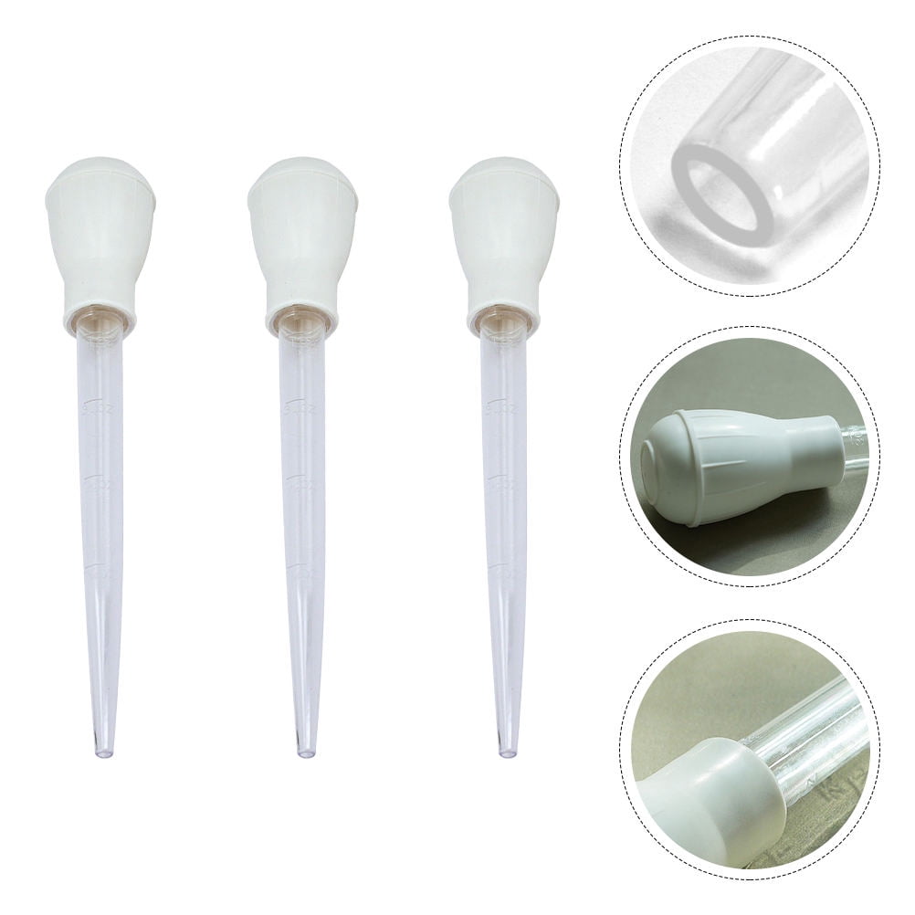 LOLIPPYY 3Pcs Fish Tank Cleaning Dropper White Manual Aquarium Water ...