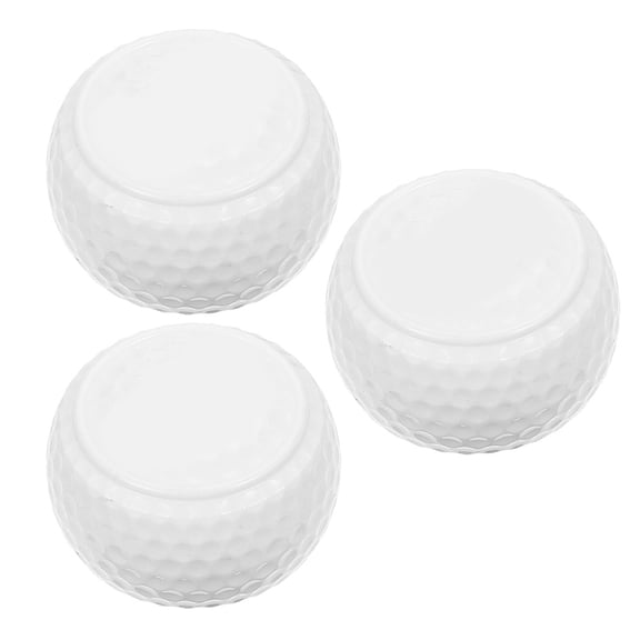 LOLIPPYY 3Pcs Flat White Golf Balls for Putting Training Indoor and Outdoor Golf Practice Accessory