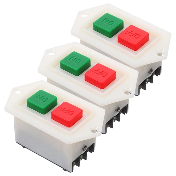 LOLIPPYY 3Pcs Flush Mount Push Button Switch for Industrial Grinder and Bench Drill with Low Noise Design