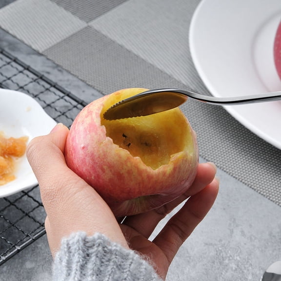 LOLIPPYY Set of 3 Fruit Spoons Stainless Steel Dessert Spoons for with High Gloss Polished Finish