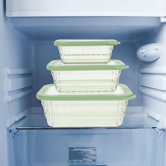 LOLIPPYY 3-Piece Light Storage Containers with Airtight Sealing for Dry Food, Snacks, and Pantry Organization