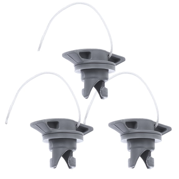 LOLIPPYY 3Pcs Grey Air Valve Plugs for Kayak Scupper and Inflatable Boat Accessories