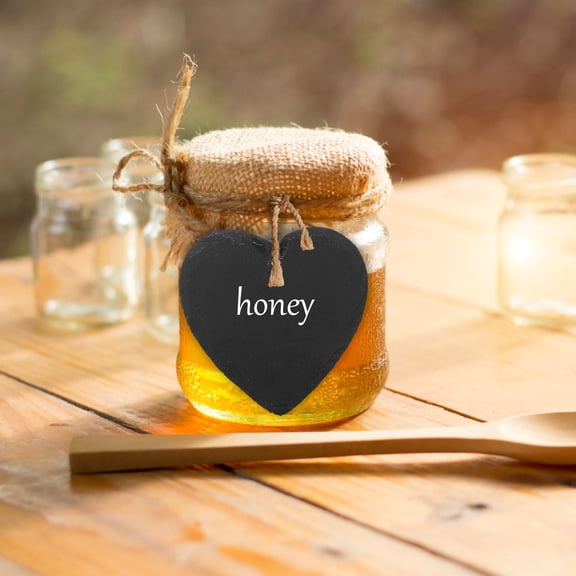 LOLIPPYY 3Pcs Heart Chalkboard Sign Labels for Retail Home Decoration