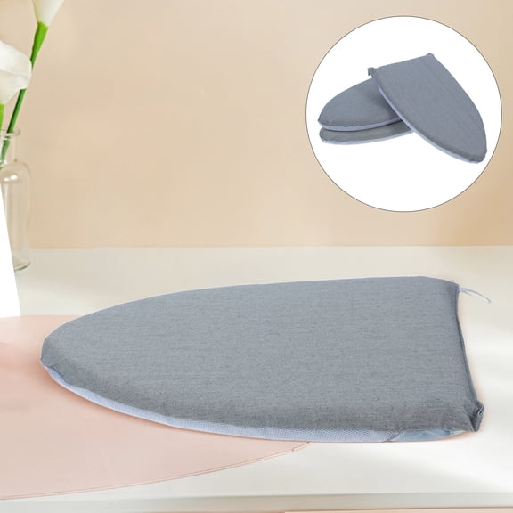 LOLIPPYY 3Pcs Heatproof Grey Ironing Mitts with Finger Loop for Steam Iron Portable Hand Protector