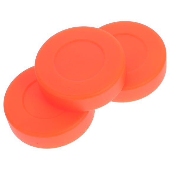 LOLIPPYY 3-Pack Orange Plastic Ice Hockey Pucks for Training and Competition Use, Hockey Accessories