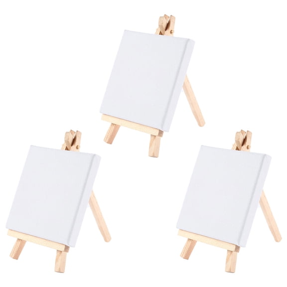 LOLIPPYY 3Pcs Kindergarten Children Triangle Easel Models Miniature Easel Decorations