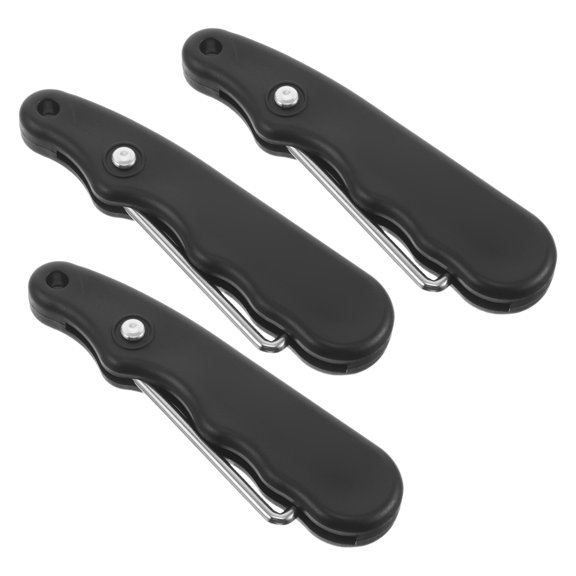 LOLIPPYY 3Pcs Lace Tightening Tool for Ice Skates Stainless Steel Shoe Lace Fastening Gadget Black