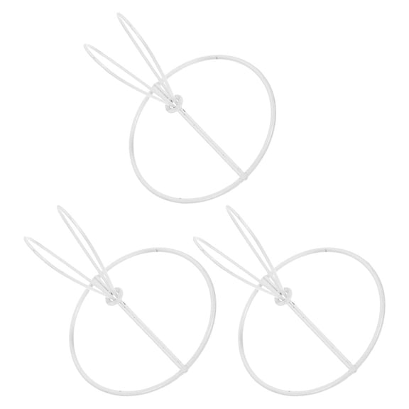 LOLIPPYY 3-Pack White Iron Wire Holders for Lampshade Frames, Light Shade Support Accessories