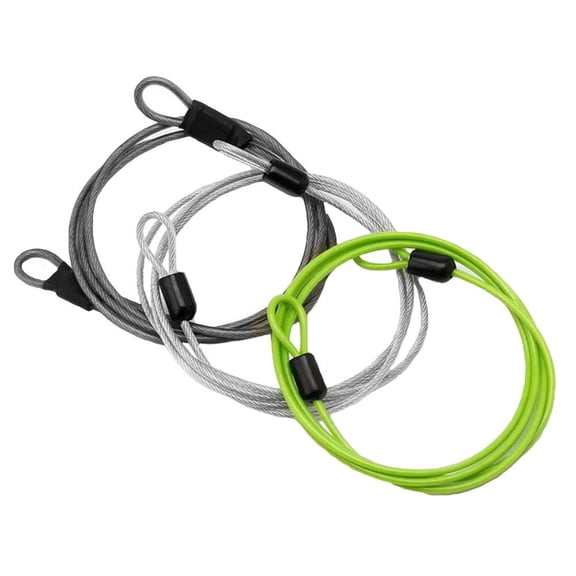 LOLIPPYY Steel Wire Lock Assorted Color for Bikes Lightweight Double Ring Design 3Pcs