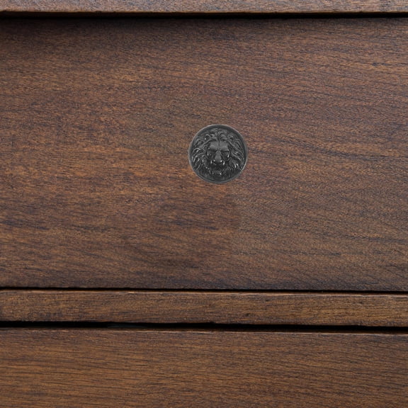 LOLIPPYY 3Pcs Lion Head Drawer Pulls Dark Grey Zinc Alloy For Homeowners Designers