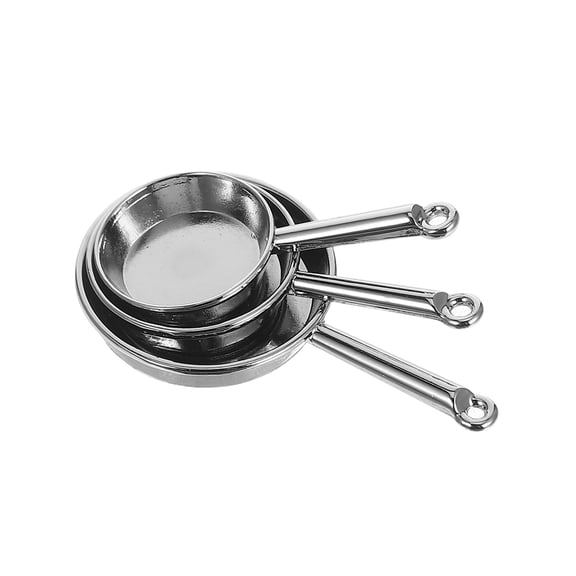 LOLIPPYY 3Pcs Miniature Dollhouse Kitchen Accessories Alloy Props for Realistic Design in Children Play