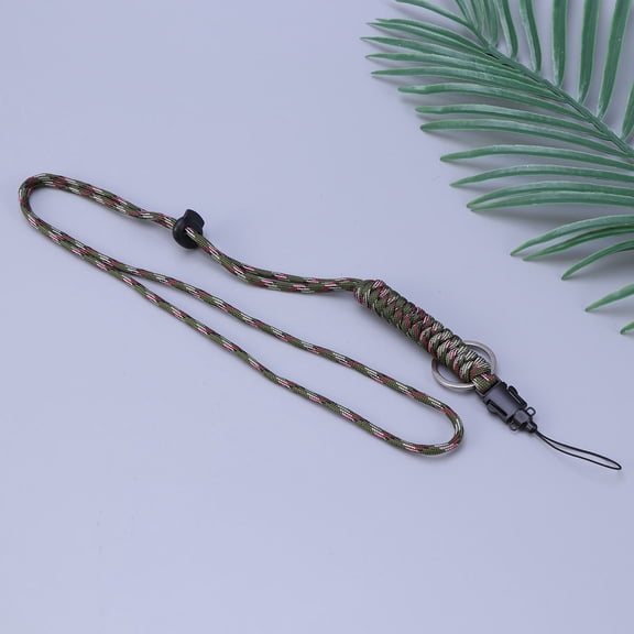 LOLIPPYY 3Pcs Multifunctional Black Paracord Id Lanyard with Metal Lobster Clasp for Hanging Camera Keys and Cellphone