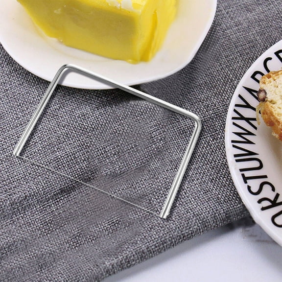 LOLIPPYY 3-Piece Multifunctional Cheese Slicer Set with Wire, Plated Kitchen Tools for Cutting Cake, Butter, and Fruit