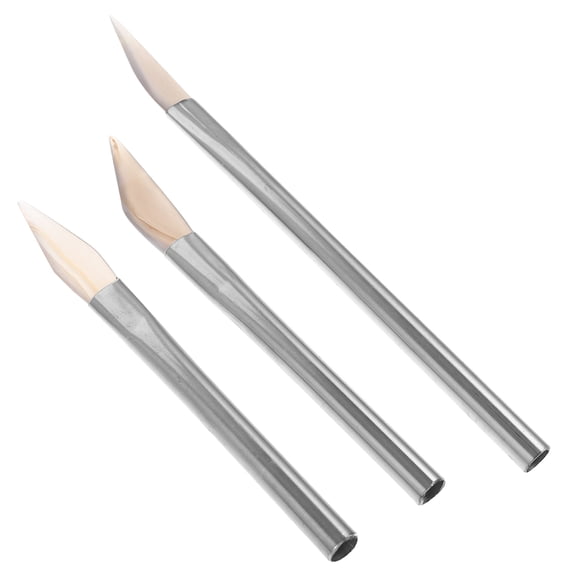LOLIPPYY 3Pcs Natural Agate Burnisher with Handle Polishing Tool for Silver and