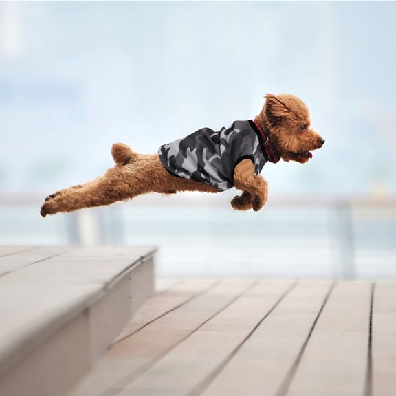 LOLIPPYY 3Pcs Pet Apparel Camouflage Vest Stretch Fabric Dog Shirt Dirt Resistant for Seasonal Events