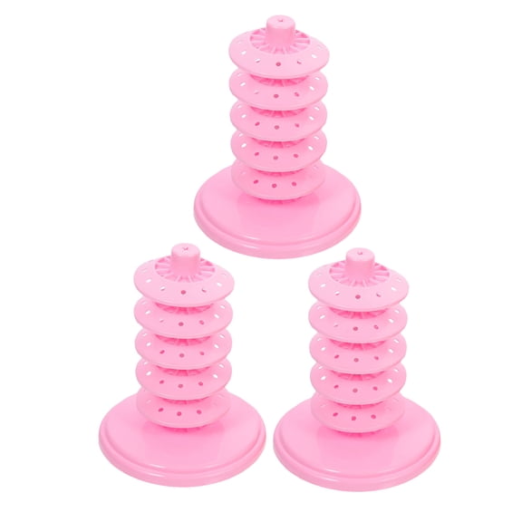 LOLIPPYY 3Pcs Pink Cake Pop Tower Adjustable Multi-Layer Display for Wedding Table Centerpieces