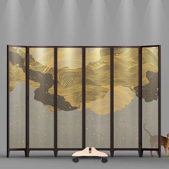 LOLIPPYY 3Pcs Freestanding Wooden Privacy Screen Base with Wheels and Panel Holder Support