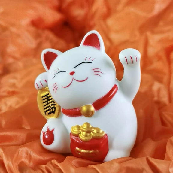 LOLIPPYY 3Pcs Premium Vinyl Cat Cake Topper White Lovely Cake Adornment for Birthday Party