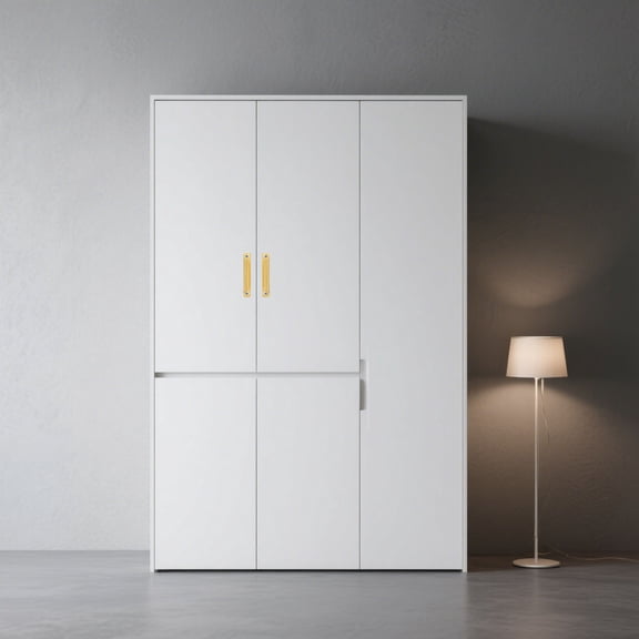 LOLIPPYY 3Pcs Push Pull Door Handle for Kitchen Cabinets Alloy Finish