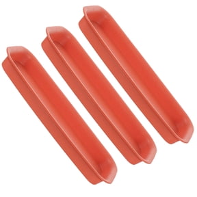 LOLIPPYY Set of 3 Red Rectangular Plastic Plant Drip Trays for Flower Pots, Water Drainage Planter Plates