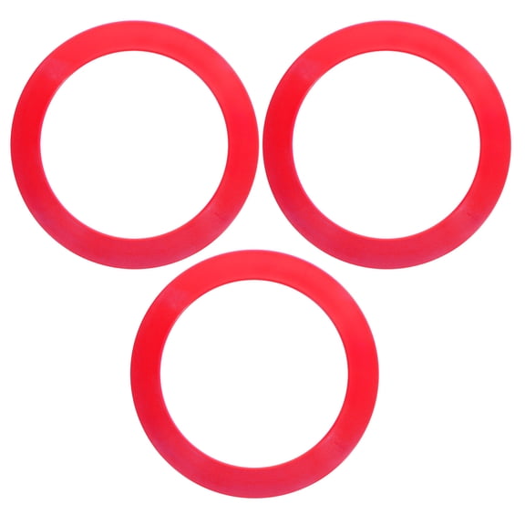 LOLIPPYY 3Pcs Red Juggling Rings Lightweight Plastic Toss Rings for Outdoor Circus Skills and Training