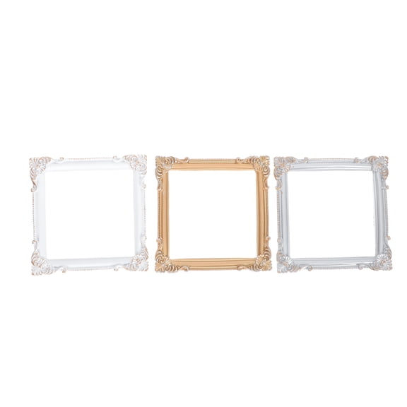 LOLIPPYY Set of 3 Retro Resin Photo Frame Props, Decorative Picture Frames for Home Decor and Stylish Display