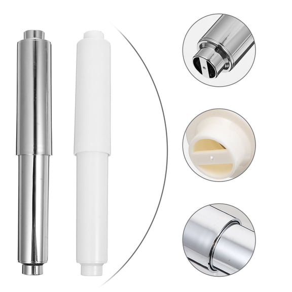 LOLIPPYY Set of 3 Retractable Toilet Paper Holders for Bathroom, Plastic Tissue Roll Rods with and Material