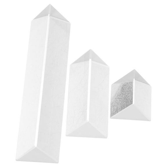 LOLIPPYY 3Pcs Right Angle Isosceles Glass Prisms for Physics Teaching Photography and Scientific Optical Experiments