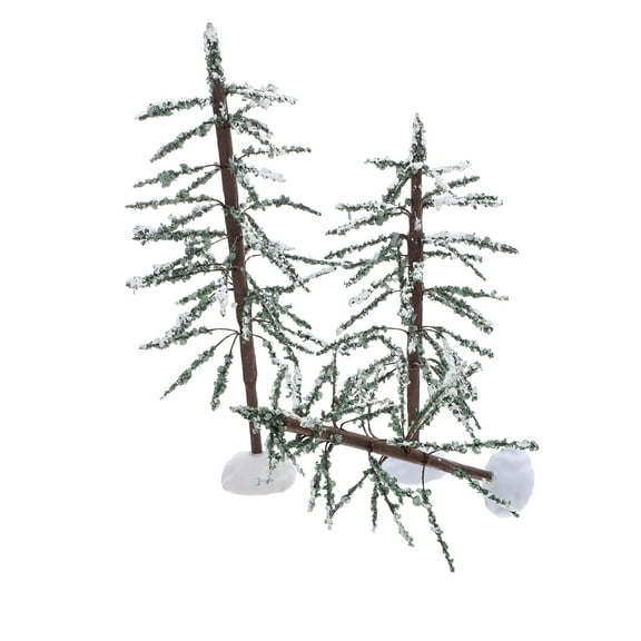 LOLIPPYY Set of 3 Small Snowy Christmas Trees Artificial Pine Winter Decor for Desktop and Home
