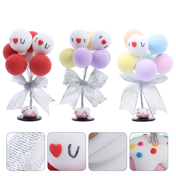 LOLIPPYY 3-Pack Soft Clay Balloon Decorations Reusable Tabletop Balloons for Wedding Party Centerpieces and Event Decor