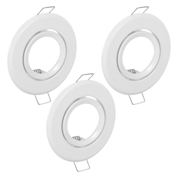 LOLIPPYY 3Pcs Space-Efficient White Iron Spotlight Fixture Frame for Recessed Lighting Accessories