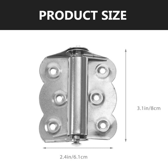 LOLIPPYY 3Pcs Spring Loaded Self Closing Door Hinges Silver Precision Cast Durable for Furniture