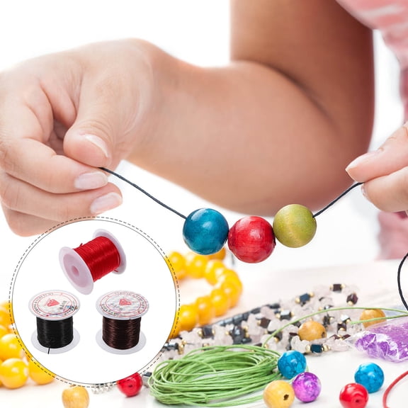 LOLIPPYY 3Pcs Stretchy Flat Elastic Thread for Bracelet Stringing Jewelry Making Crafts Supply