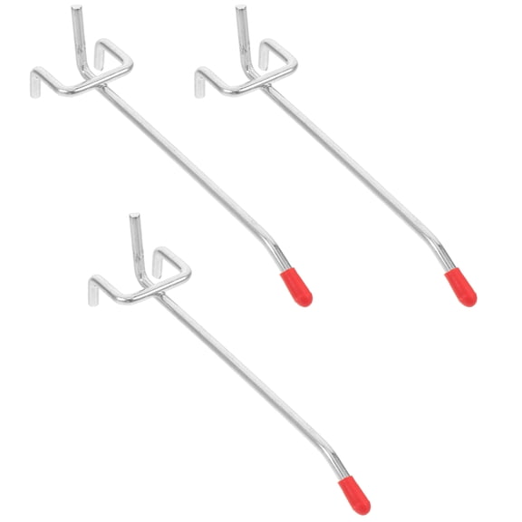 LOLIPPYY 3-Pack Metal Display Hooks for Supermarket Shelves, Wall Storage Organizer for Efficient Space Use