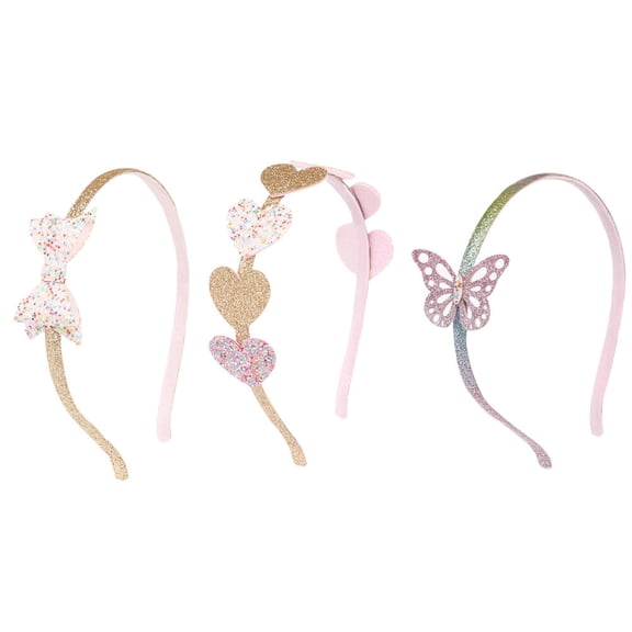 LOLIPPYY 3-Pack Baby Girls Sweet Bow Headbands with Sequins, Perfect for Birthdays and Photo Props