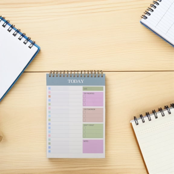 LOLIPPYY 3-Pack Time Management Notebooks with Habit Tracker and Daily Task Planner for School, Office, and Home Use