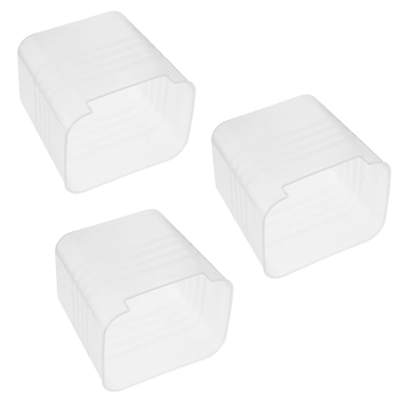 LOLIPPYY 3Pcs Transparent Plastic Storage Containers for Refrigerator Side Door Organization and Pantry Use