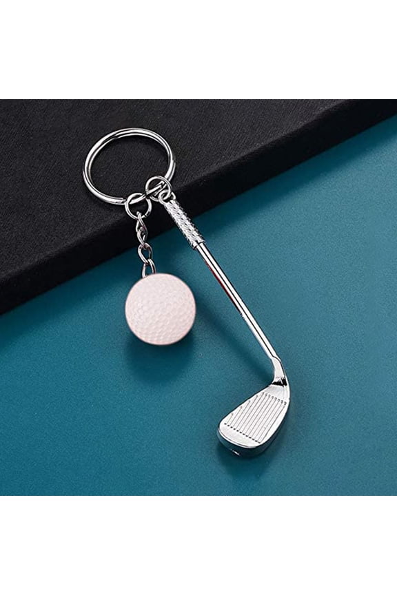 3-Pack Golf Keychains Metal Hanging Ornaments Sports-Themed Accessories for Keys and Bags