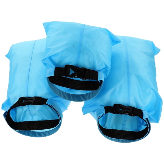 LOLIPPYY 3Pcs Waterproof Camera Bag Blue with Watertight Roll Top Closure for Boating Camping Outdoor Trips