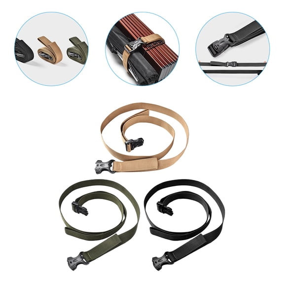 LOLIPPYY 3Pcs Wear Resistant Multifunctional Luggage Binding Bands for Outdoor Camping Use