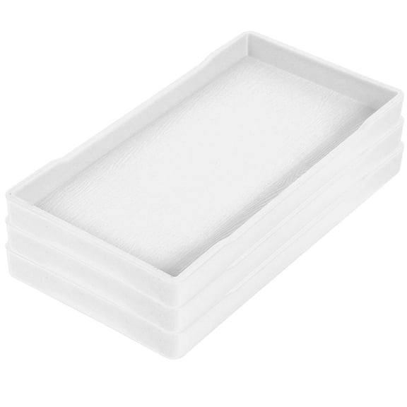 LOLIPPYY 3Pcs Bathroom Vanity Trays for Countertop White Decorative Storage Tray Jewelry Organizer