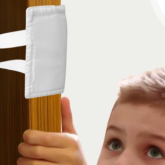 LOLIPPYY 3Pcs White Door Closer Cushion in Oxford Cloth Material Protects Fingers and Prevents Door Slamming
