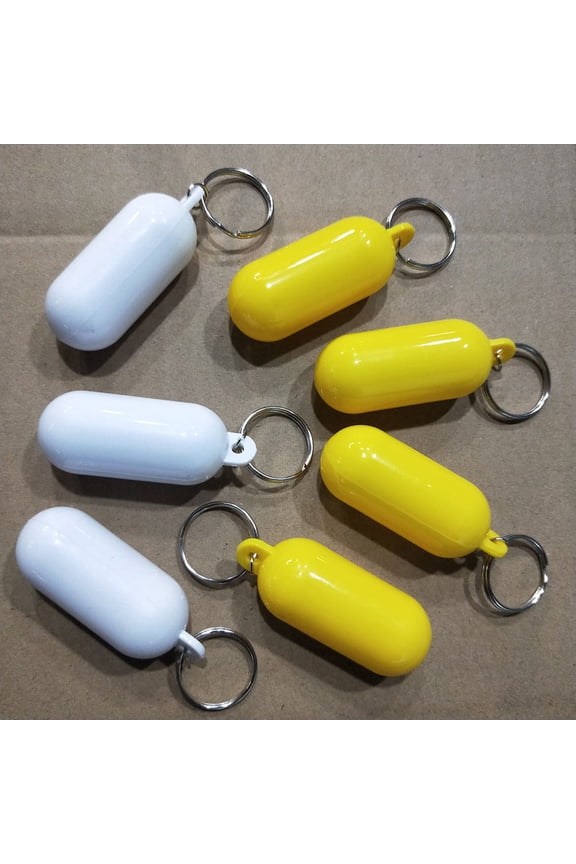 3Pcs White Floating Key Ring Portable ABS Key Holder Designed to Keep Keys on Water