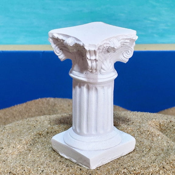 LOLIPPYY 3Pcs White Resin Roman Column Fish Tank Decor Aquarium Landscaping Decoration
